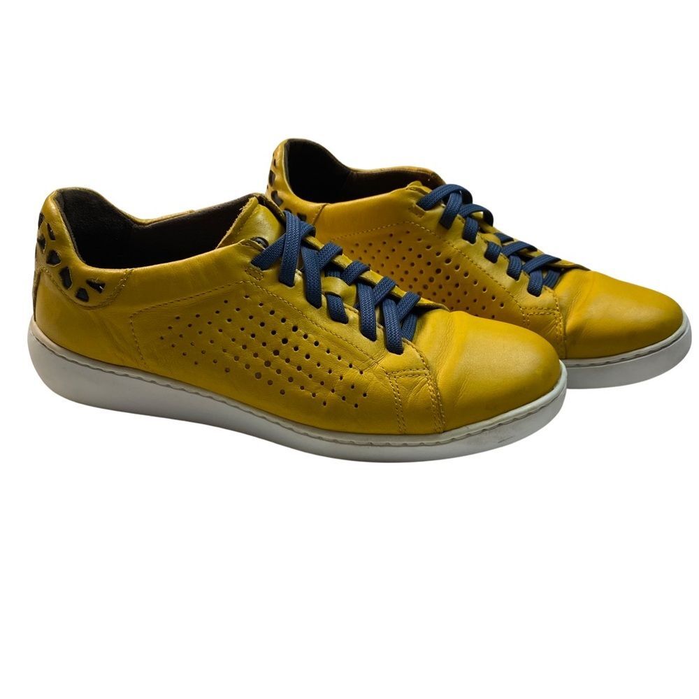 Flex & Go Abra Women's Comfort Leather Casual Shoes Apricot Yellow 39